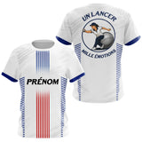 Maillot Pétanque Prénom Blanc - Joueur Club Tricolore - T-Shirt Femme