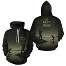 Maillot Papy Pêcheur Personnalisé - Gris Kaki - Hoodie Homme