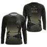 Maillot Papy Pêcheur Personnalisé - Gris Kaki - Long Sleeves Homme