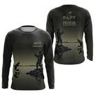 Maillot Papy Pêcheur Personnalisé - Gris Kaki - Long Sleeves Homme