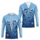 Maillot Passionné Pêche Le Thon - Bleu Personnalisé Anti-UV - Long Sleeves Hoodie Homme