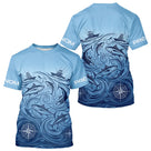 Maillot Passionné Pêche Le Thon - Bleu Personnalisé Anti-UV - T-Shirt Homme
