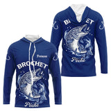Maillot Personnalisé Pêcheur de Brochet - Design Bleu Prénom - Sweat Homme