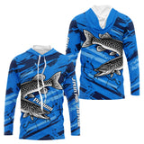 Maillot de Pêcheur Sportif Anti UV - Brochet Bleu Personnalisé - Sweat Homme