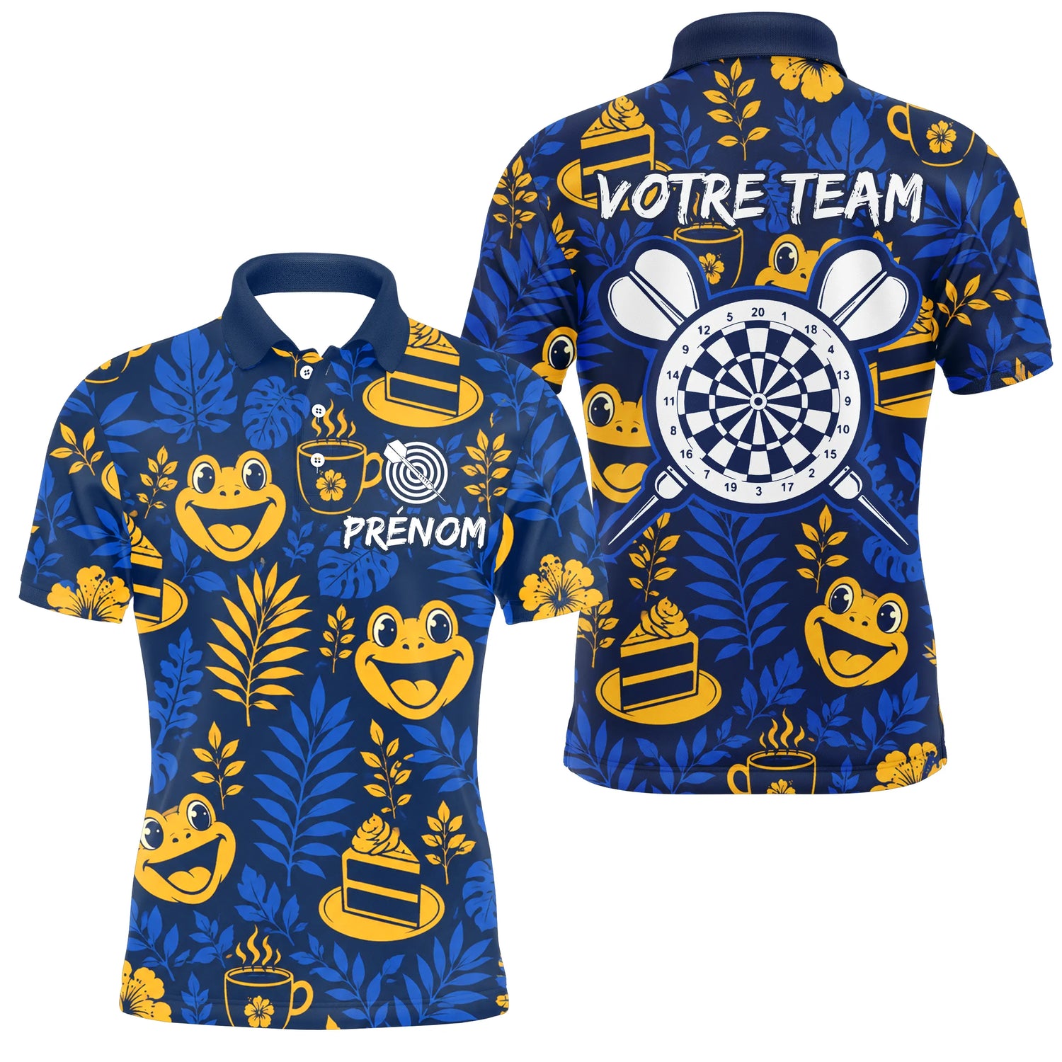 Maillot Équipe Fléchettes -  Ludiques Vacances Personnalisé - Polo Homme