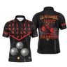 Polo Pétanque Femme Homme Noir - Rouge, Cadeau Humour Bouliste, Pétanque C'est Une Passion - CT02122230KYC
