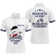 Polo Blanc Bouliste Un Jour Pétanque - Homme Femme Sur Mesure - Polo Homme