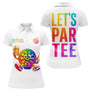 Polo Blanc Fléchettes Cartoon - Let's Par Tee Personnalisé - Polo Femme