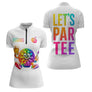 Polo Blanc Fléchettes Cartoon - Let's Par Tee Personnalisé - Polo Zippé Femme