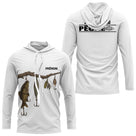 Polo Blanc Pêcheur Personnalisé - Je Peux Pas J'ai Pêche - Long Sleeves Hoodie