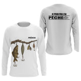 Polo Blanc Pêcheur Personnalisé - Je Peux Pas J'ai Pêche - Long Sleeves Shirt