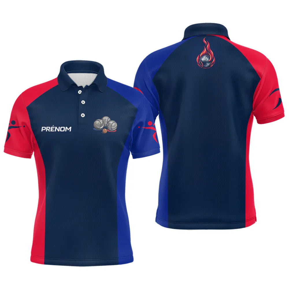 Polo Boules Pétanque Homme Femme - Drapeau Français - Polo Homme