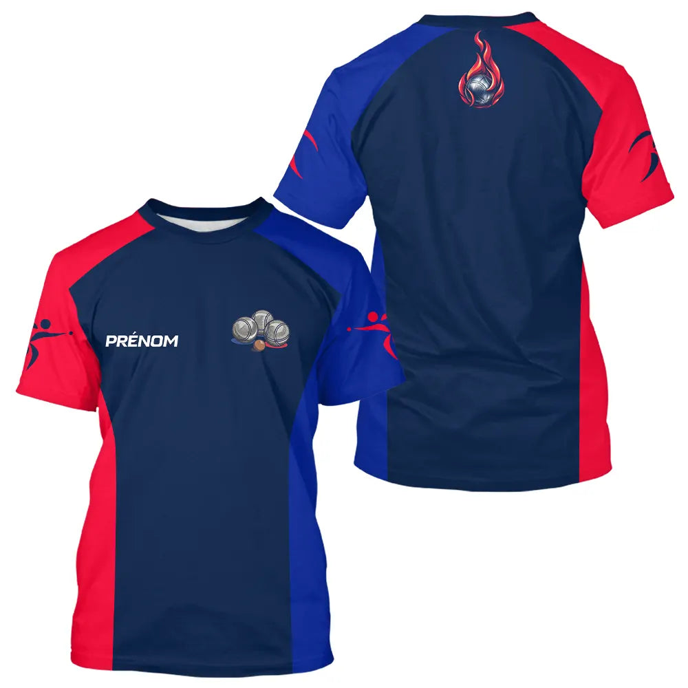 Polo Boules Pétanque Homme Femme - Drapeau Français - T-Shirt Homme