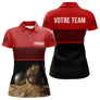 Polo Boules Pétanque Personnalisé - Rouge et Noir Prénom - Polo Femme