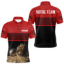 Polo Boules Pétanque Personnalisé - Rouge et Noir Prénom - Polo Homme