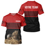 Polo Boules Pétanque Personnalisé - Rouge et Noir Prénom - T-Shirt Homme