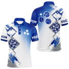 Polo Boules Pétanque Tournoi - Bleu Blanc Graphique - Polo Homme