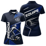 Polo Bouliste Bleu Personnalisable - Équipe Homme Femme - Polo Femme