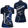 Polo Bouliste Bleu Personnalisable - Équipe Homme Femme - Polo Zippé Femme