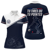 Polo Bouliste Pétanque Homme Femme - Bleu Marine - Polo Femme