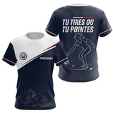 Polo Bouliste Pétanque Homme Femme - Bleu Marine - T-Shirt Femme