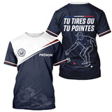 Polo Bouliste Pétanque Homme Femme - Bleu Marine - T-Shirt Homme