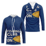 Polo Cadeau Pêche "Fishing Club" - Bleue Personnalisé - Long Sleeves Hoodie Homme