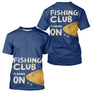 Polo Cadeau Pêche "Fishing Club" - Bleue Personnalisé - T-Shirt Homme