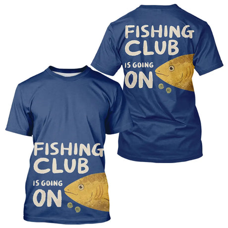 Polo Cadeau Pêche "Fishing Club" - Bleue Personnalisé - T-Shirt Homme