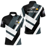 Polo Cadeau Pétanque - Boules Noir & Gris Équipe - Polo Homme