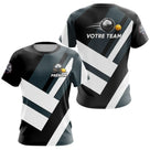 Polo Cadeau Pétanque - Boules Noir & Gris Équipe - T-Shirt Femme