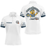 Polo Cadeau Pétanque - Bouliste Blanc & Bleu Personnalisé - Polo Homme