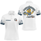 Polo Cadeau Pétanque - Bouliste Blanc & Bleu Personnalisé - Polo Homme