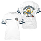 Polo Cadeau Pétanque - Bouliste Blanc & Bleu Personnalisé - T-Shirt Homme