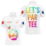 Polo Cadeau Pétanque Boules - Passion Blanc Multicolore - Polo Homme