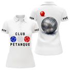 Polo Cadeau Pétanque Homme Femme - Français Bleu Blanc - Polo Femme