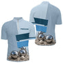 Polo Cadeau Pétanque Homme Femme - Personnalisé Bleu Boules - Polo Zippé Homme
