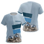 Polo Cadeau Pétanque Homme Femme - Personnalisé Bleu Boules - T-Shirt Femme