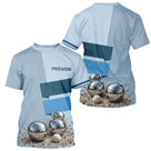 Polo Cadeau Pétanque Homme Femme - Personnalisé Bleu Boules - T-Shirt Homme