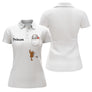 Polo Cadeau Pétanque Personnalisé Prénom - Style Unique Blanc - Polo Femme