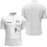Polo Cadeau Pétanque Personnalisé Prénom - Style Unique Blanc - Polo Zippé Homme