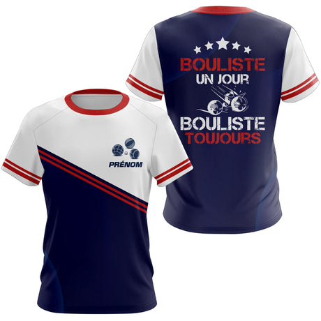 Polo Cadeau Pétanque Tricolore - Design Bouliste Toujours - T-Shirt Femme