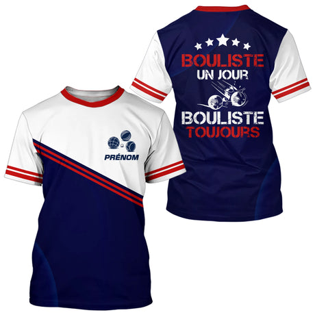 Polo Cadeau Pétanque Tricolore - Design Bouliste Toujours - T-Shirt Homme