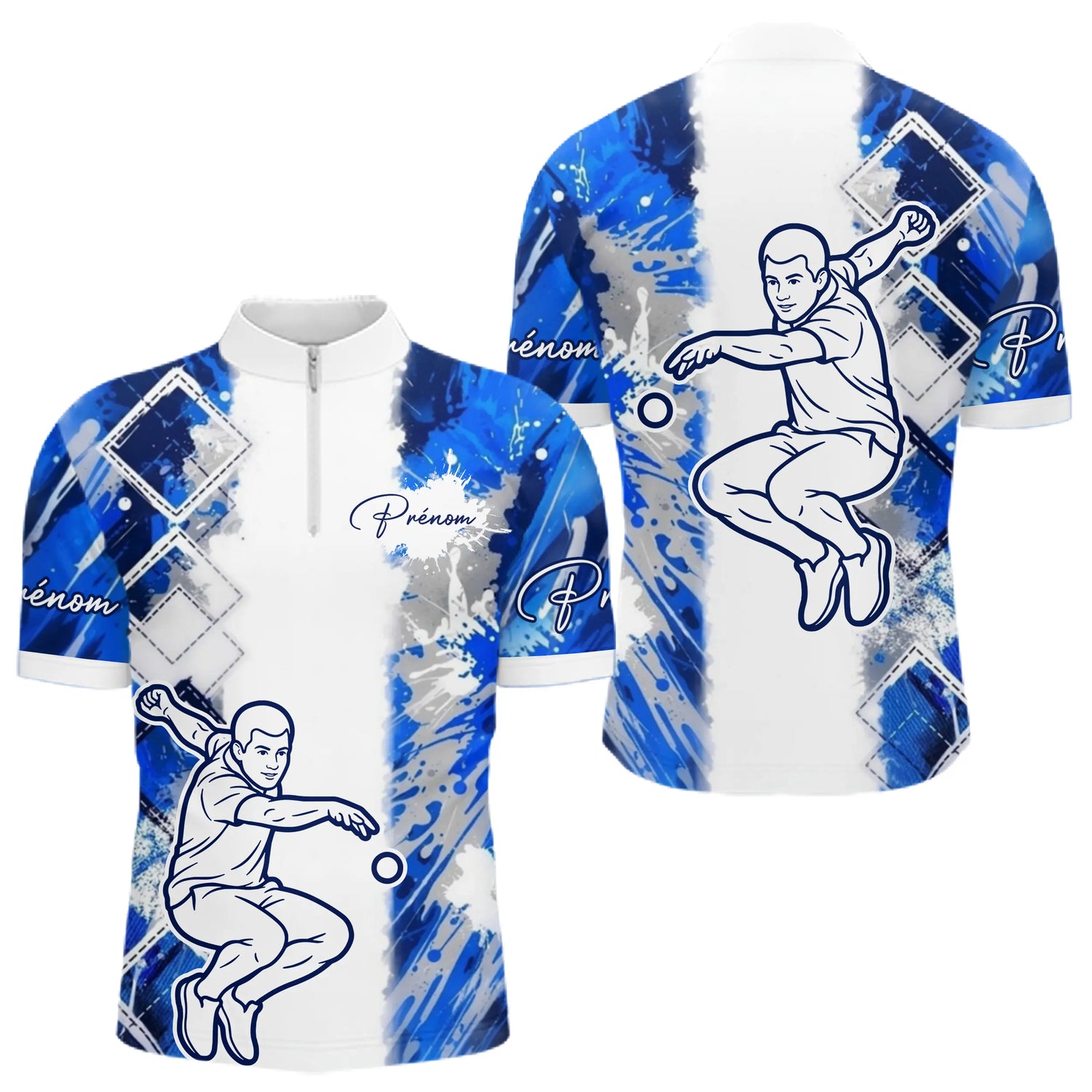 Polo Cadeau Pétanque – Élégance Performance Boulodrome - Polo Zippé Homme