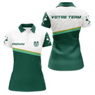 Polo Club Fléchettes Personnalisé – Classique Vert & Blanc - Polo Femme