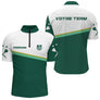 Polo Club Fléchettes Personnalisé – Classique Vert & Blanc - Polo Zippé Homme