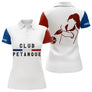Polo Club Pétanque Homme Femme - Drapeau Français Bouliste - Polo Femme