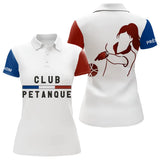 Polo Club Pétanque Homme Femme - Drapeau Français Bouliste - Polo Femme