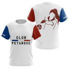 Polo Club Pétanque Homme Femme - Drapeau Français Bouliste - T-Shirt Femme