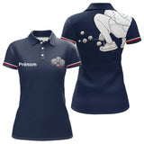 Polo Club Pétanque Homme Femme - Personnalisé Bleu Marine - Polo Femme